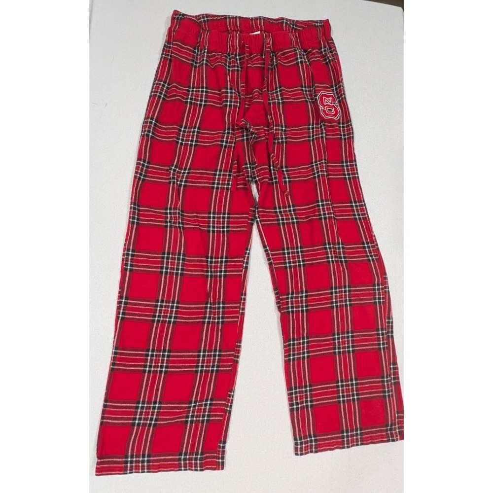 Bottom Drawers Pajama Pants Women Medium Red Excellent NC State Plaid Sleepwear